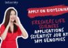 Freshers Life Sciences Applications Scientist Job