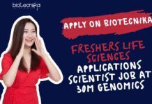 Freshers Life Sciences Applications Scientist Job