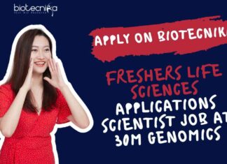 Freshers Life Sciences Applications Scientist Job