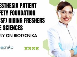 Freshers Life Science Roles at Anesthesia Patient Safety Foundation (APSF)