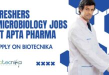Freshers Microbiology Jobs at Apta Pharma
