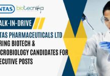 Biotech & Microbiology Jobs at Intas