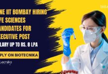 MSc Life Science Jobs in IIT Bombay