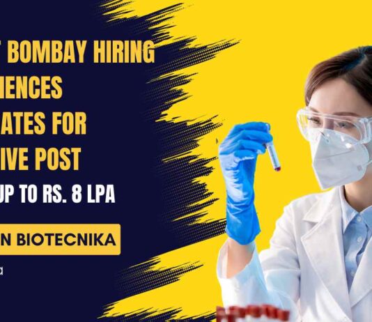 MSc Life Science Jobs in IIT Bombay
