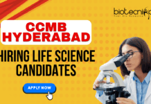 CCMB Hyderabad Hiring Life Science Candidates – Apply Now MSc Agricultural Sciences Job Openings Latest at CCMB