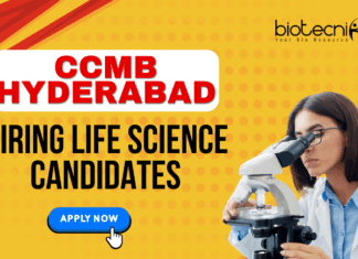 MSc Agricultural Sciences Job Openings Latest at CCMB