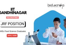Food Science Research Jobs at IIT Gandhinagar | MSc Graduates Apply for the JRF Position