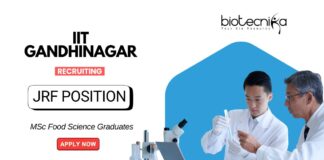 Food Science Research Jobs at IIT Gandhinagar | MSc Graduates Apply for the JRF Position