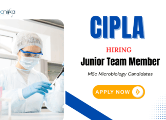 Cipla Vacancies for MSc Microbiology | Apply Now for Junior Team Member Position