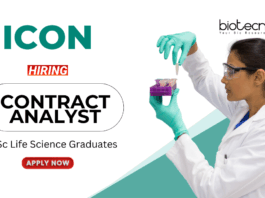 Contract Analyst Job at ICON BSc Life Science Graduates Apply Online
