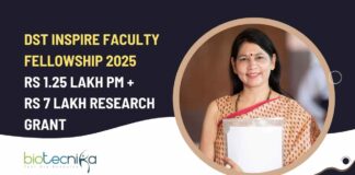 Inspire Faculty Fellowship 2025 DST