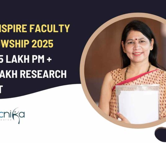 Inspire Faculty Fellowship 2025 DST