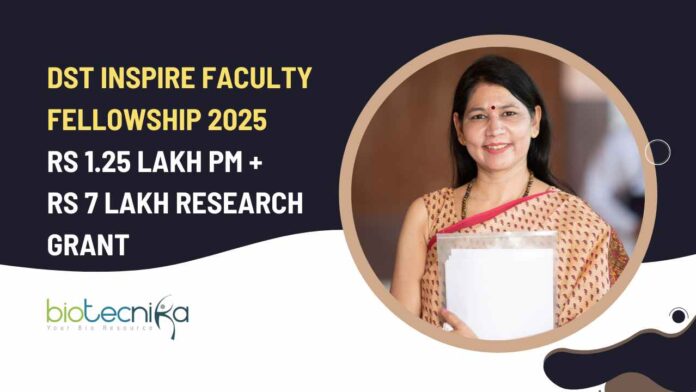 Inspire Faculty Fellowship 2025 DST