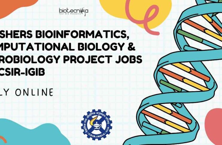Freshers MSc Bioinformatics Job Vacancies