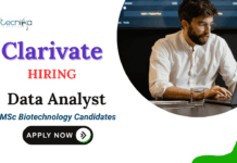 Data Analyst Jobs at Clarivate | MSc Biotechnology Candidates Apply Now