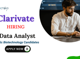 Data Analyst Jobs at Clarivate | MSc Biotechnology Candidates Apply Now