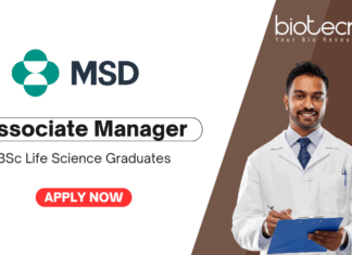 Diagnostics Jobs for BSc Life Science Graduates - Apply Now For Associate Manager Role at MSD