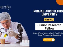 Food Technology Research Jobs at Punjab Agricultural University Apply Now for the JRF Position