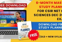 FREE Study Planner for CSIR NET