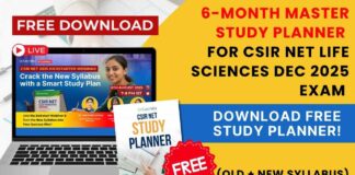 FREE Study Planner for CSIR NET
