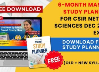 FREE Study Planner for CSIR NET