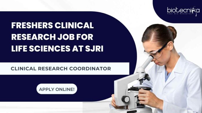 Freshers Life Sciences Jobs in Clinical Research at SJRI