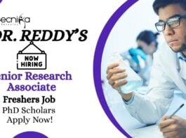 Freshers Jobs For PhD Scholars | Apply Now at Dr. Reddy’s Laboratories