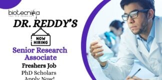 Freshers Jobs For PhD Scholars | Apply Now at Dr. Reddy’s Laboratories