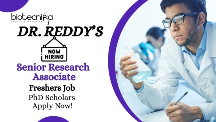Freshers Jobs For PhD Scholars | Apply Now at Dr. Reddy’s Laboratories