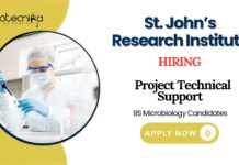 Freshers Microbiological Jobs at SJRI | Apply Now for Project Technical Support Position