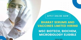 Microbiology MSc Job Openings at BSV