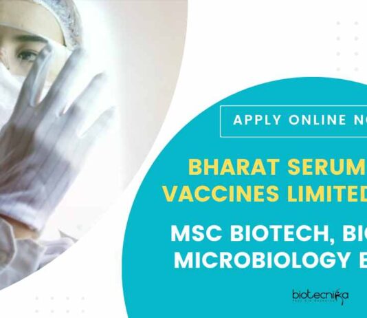 Microbiology MSc Job Openings at BSV
