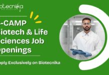 MSc Biotechnology Job Vacancies at C-CAMP