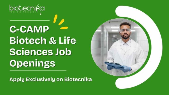 MSc Biotechnology Job Vacancies at C-CAMP