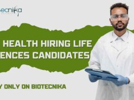 MSc & BSc Life Sciences Vacancies