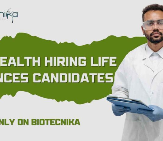 MSc & BSc Life Sciences Vacancies