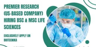 BSc & MSc Life Science Job Openings at Premier Research