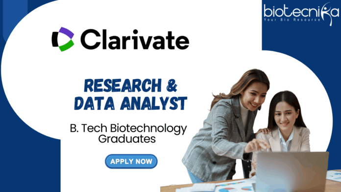 Hybrid Life Science Jobs at Clarivate - Apply Now for the Research & Data Analyst Role