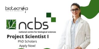Immunology Jobs at NCBS | Apply Now for the Project Scientist Role 
