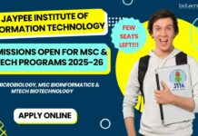 JIIT Admissions 2025 Application