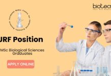 JRF Position at JNCASR - MSc Biological Sciences Graduates Apply Online