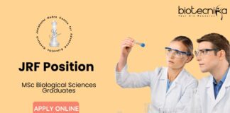 JRF Position at JNCASR - MSc Biological Sciences Graduates Apply Online