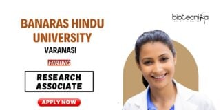 Research Associate Position at Banaras Hindu University | PhD Graduates Apply Online