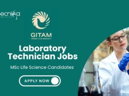 Laboratory Technician Jobs at GITAM Deemed University MSc Life Science Candidates Apply Now