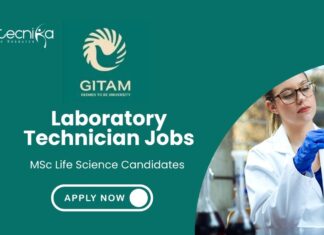 Laboratory Technician Jobs at GITAM Deemed University MSc Life Science Candidates Apply Now