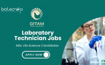 Laboratory Technician Jobs at GITAM Deemed University | MSc Life Science Candidates Apply Now Laboratory Technician Jobs at GITAM Deemed University MSc Life Science Candidates Apply Now