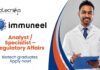 Latest Biotech Jobs At Immuneel | Apply Now For The Analyst / Specialist – Regulatory Affairs Role