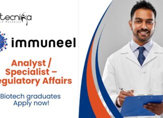 Latest Biotech Jobs At Immuneel | Apply Now For The Analyst / Specialist – Regulatory Affairs Role