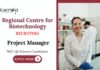 Latest Biotechnology Jobs at RCB | Apply Now for Project Manager Role