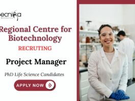 Latest Biotechnology Jobs at RCB | Apply Now for Project Manager Role
